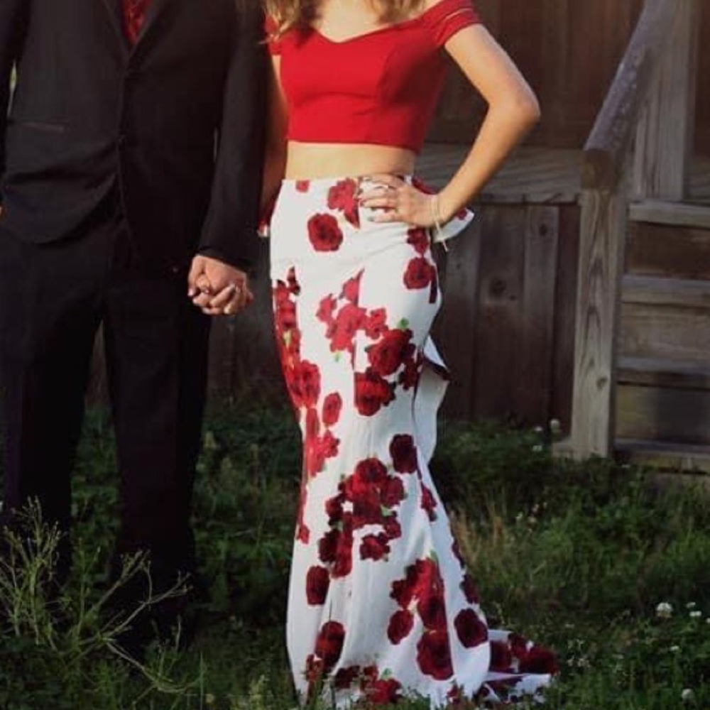 Two piece prom dress